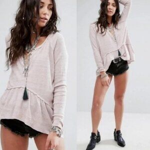 FREE PEOPLE We The Free Coastline Thermal Weave Henley Top